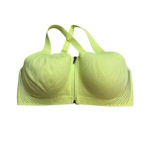 Victorias Secret VSX Knockout Front Zip Closure High Impact Lime Sports Bra 38DD